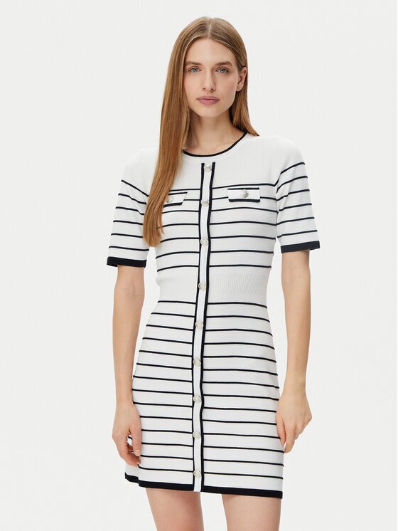 Morgan Rochie tricotată 251-RMELIN Alb Regular Fit