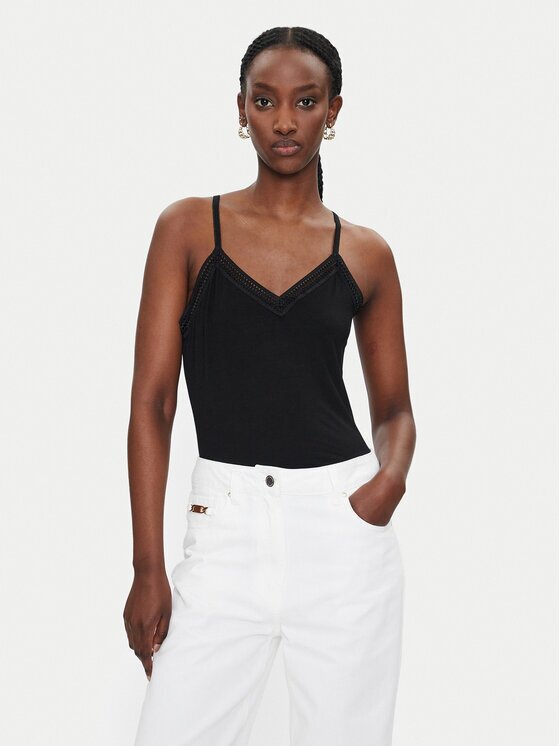 Morgan Top 192-BARBA.N Negru Slim Fit