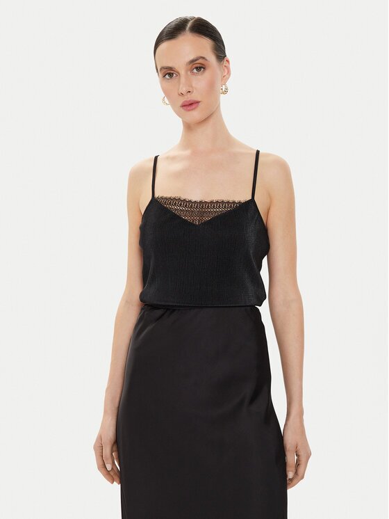Morgan Top 241-BAMBE Negru Regular Fit