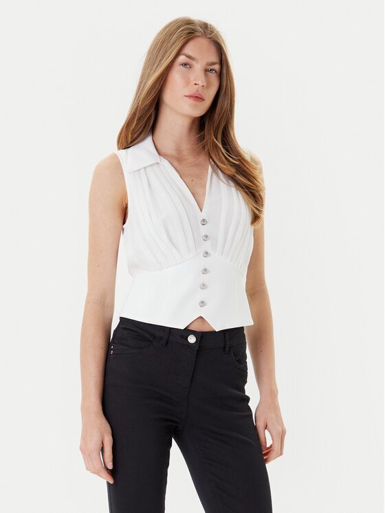 Morgan Top 242-OPLI Alb Slim Fit