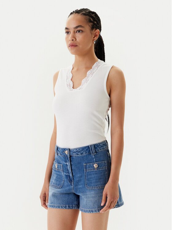 Morgan Top 251-DADILO Alb Slim Fit