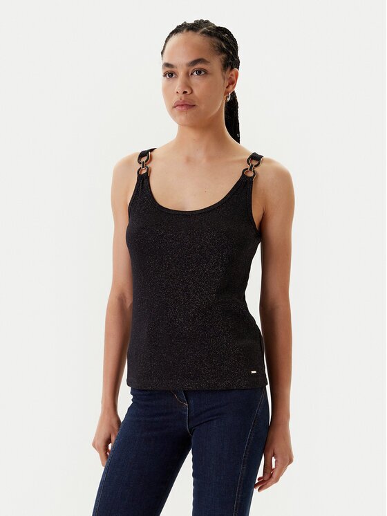 Morgan Top 251-DIDONI Negru Slim Fit