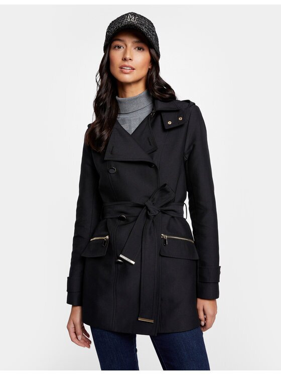 Morgan Trench 241-GLADIA Negru Regular Fit