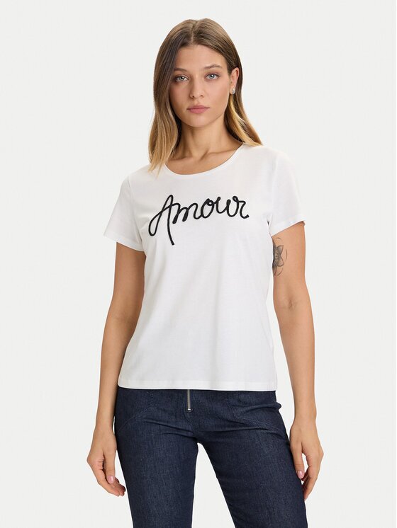 Morgan Tricou 252-DMIO Alb Slim Fit