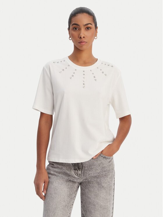 Morgan Tricou 261-DOURRA Alb Straight Fit