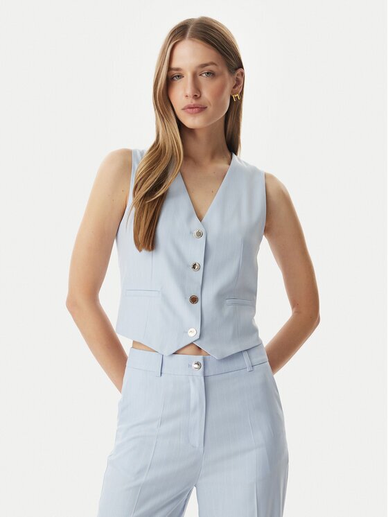 Morgan Vestă elegantă 261-CALCI.F Albastru deschis Regular Fit
