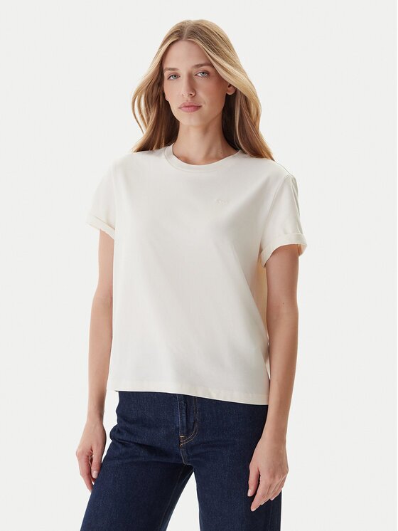 Mustang Tricou Monroe 1016755 Écru Relaxed Fit