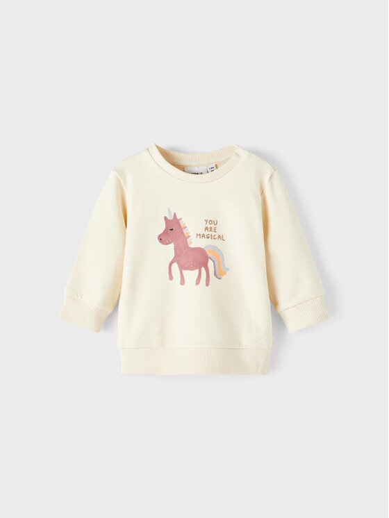 NAME IT Bluză 13212668 Écru Regular Fit