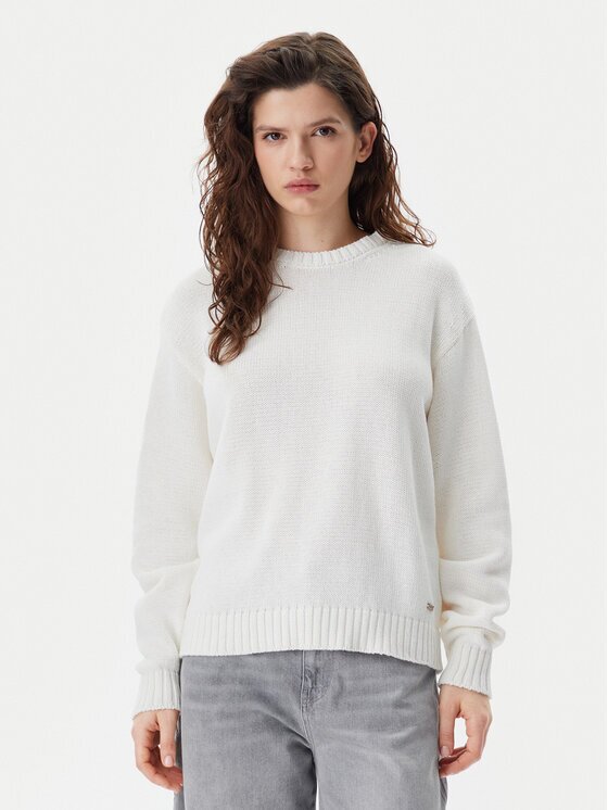 Napapijri Pulover D-Sambre W NP0A4IFK2061 Écru Regular Fit