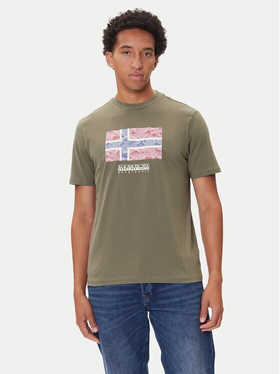 Napapijri Tricou S-Drapeau Ss NP0A891K Regular Fit