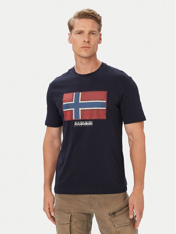 Napapijri Tricou S-Flag Tiki Ss NP0A8A6I1761 Regular Fit