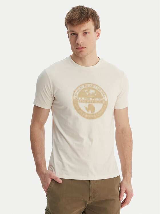 Napapijri Tricou S-Mahsa NP0A4FZB Écru Regular Fit
