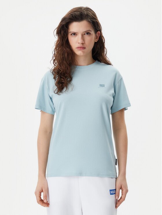 Napapijri Tricou S-Nina NP0A4H87 Albastru celest Regular Fit