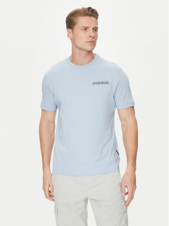 Napapijri Tricou S-Sovana NP0A4IE4 Albastru celest Regular Fit