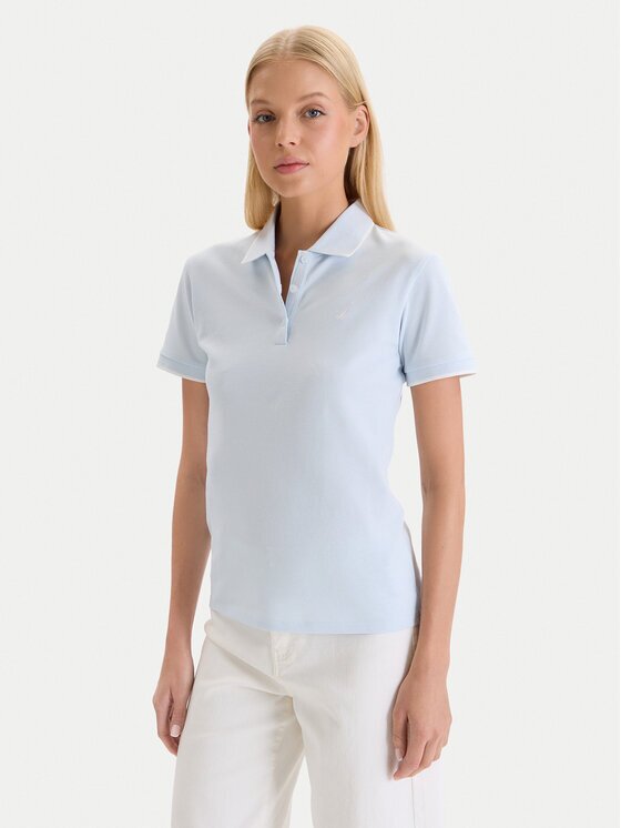 Nautica Tricou polo W126-NALPO-1008-23X Albastru celest Regular Fit