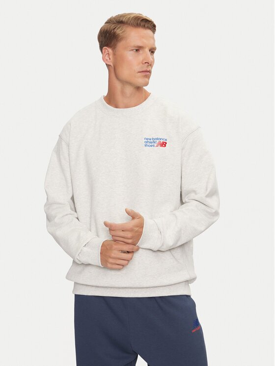 New Balance Bluză Athletics Premium Logo MT41547AHH Relaxed Fit