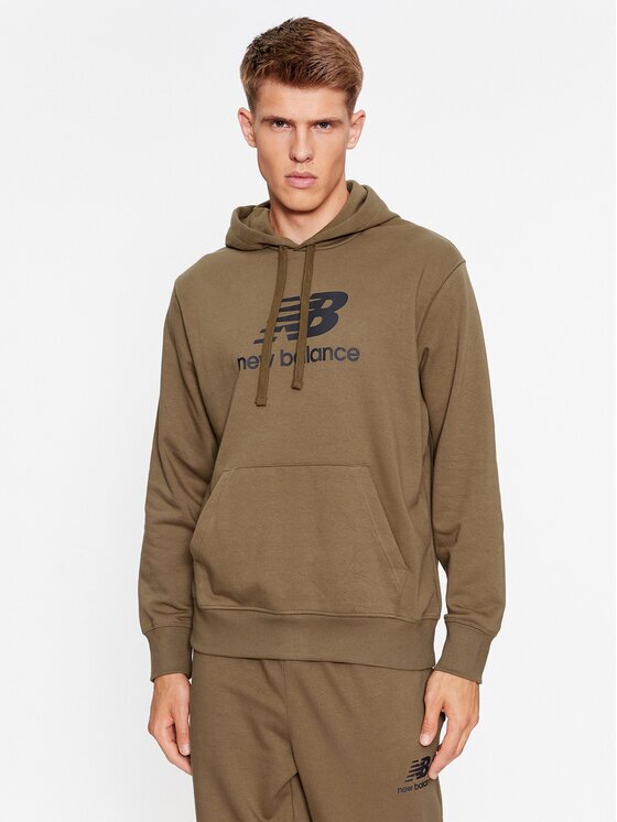 New Balance Bluză Essentials Stacked Logo French Terry Hoodie MT31537 Regular Fit