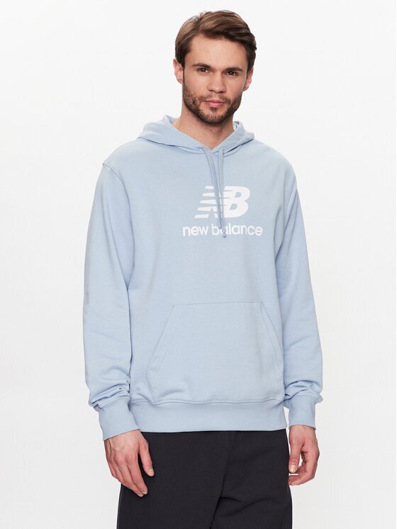New Balance Bluză MT31537 Albastru celest Relaxed Fit