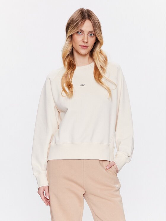 New Balance Bluză WT31500 Écru Oversize