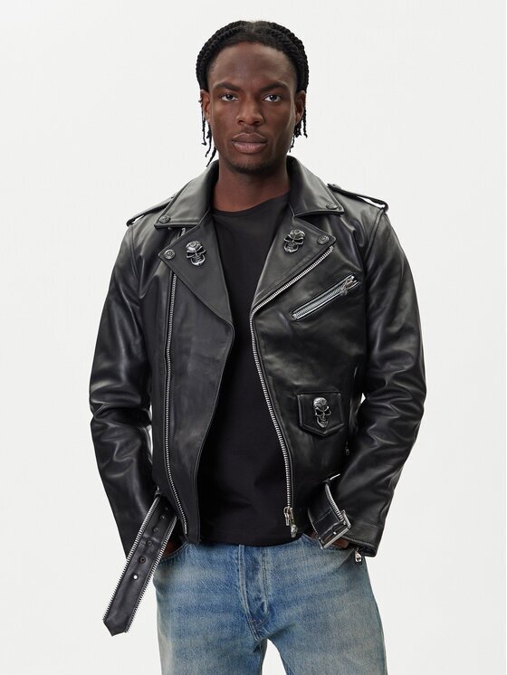 New Rock Geacă de piele W-NRLMJ076-S1 Regular Fit