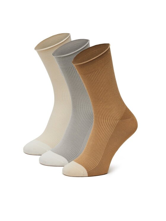 NINE WEST Șosete lungi BR_NW_01_Z_SS25 (3 PACK) Colorat