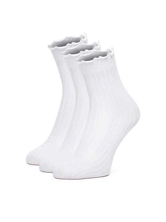 NINE WEST Șosete lungi CEO_AS_NW_01_Z_AW25 (3-PACK) Alb