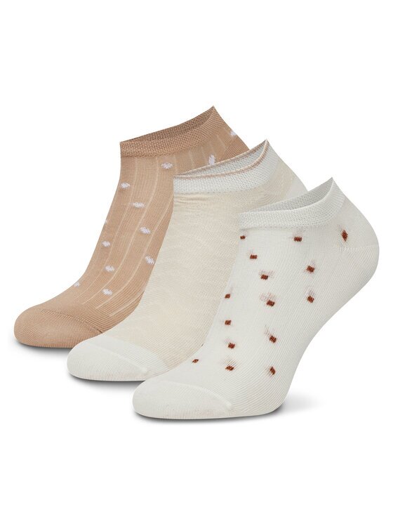 NINE WEST Șosete scurte KR_NW_FRESITA_Z_SS25 (3 PACK) Bej
