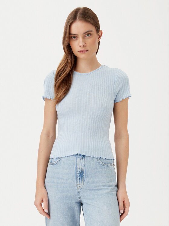 Noisy May Tricou Berry 27015446 Albastru celest Slim Fit