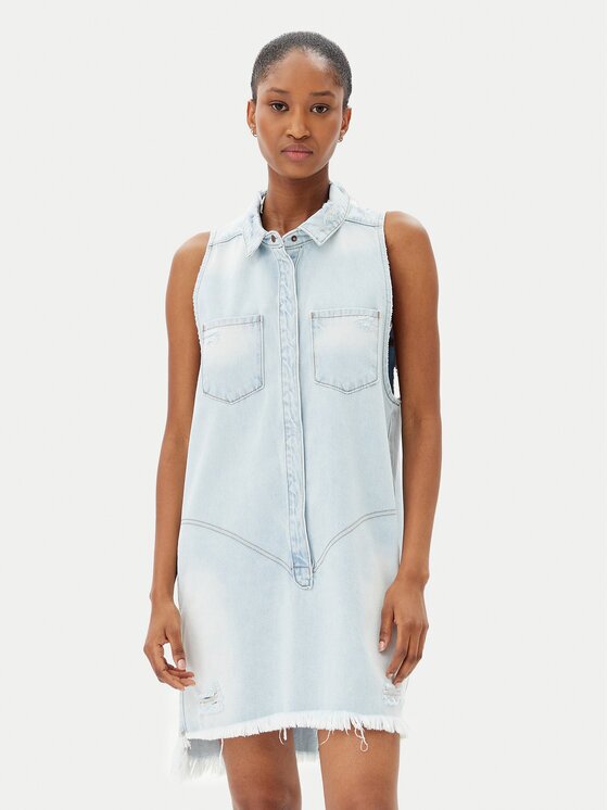 ONE TEASPOON Rochie de blugi Braxton 25354 Albastru celest Regular Fit