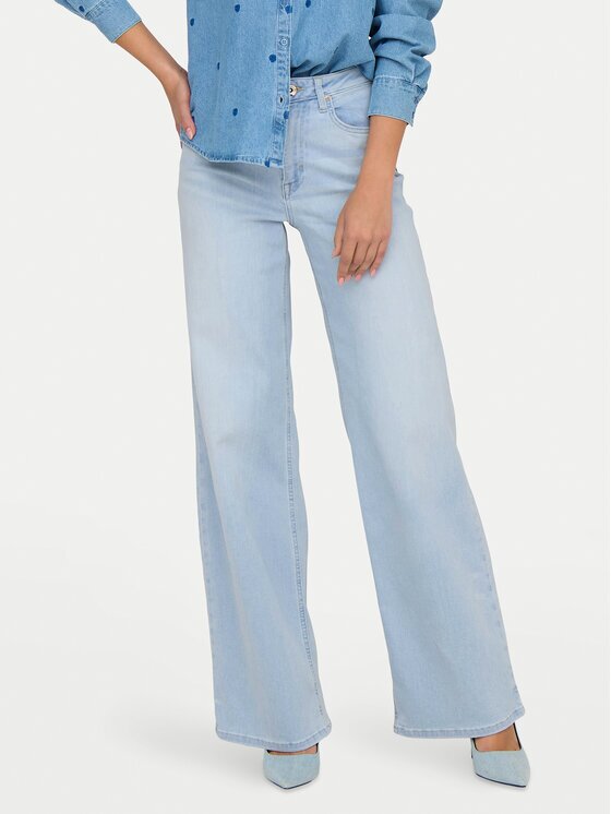 Only Blugi Madison 15338289 Albastru celest Wide Leg