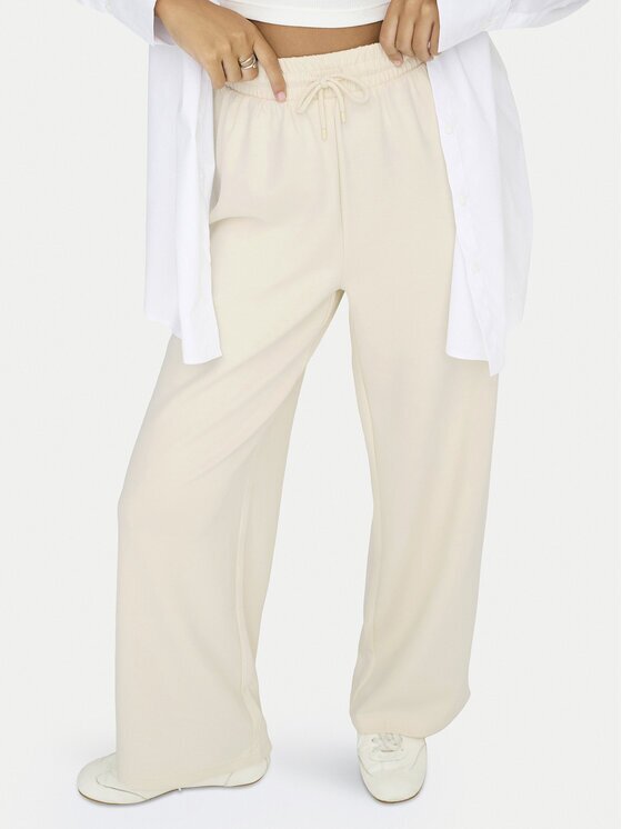 Only Pantaloni trening Scarlett 15346400 Écru Regular Fit