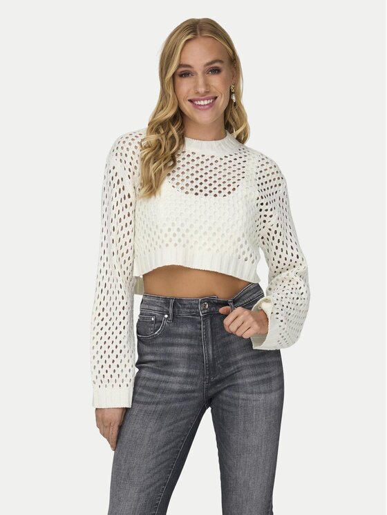 Only Pulover Milla 15300575 Écru Regular Fit