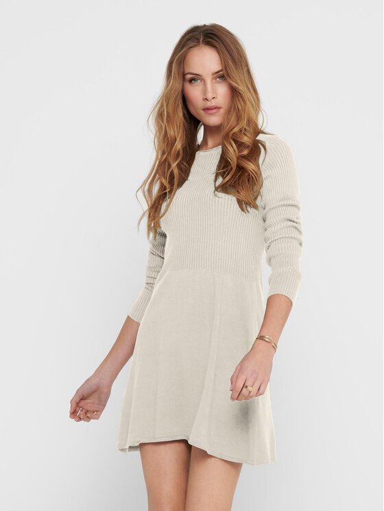 Only Rochie tricotată 15185761 Écru Regular Fit