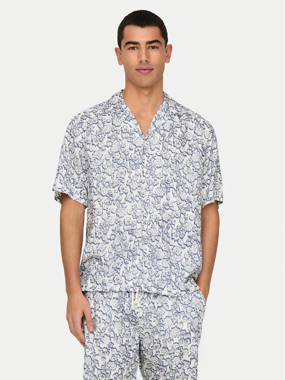 Only & sons Cămașă Dash 22032733 Écru Regular Fit