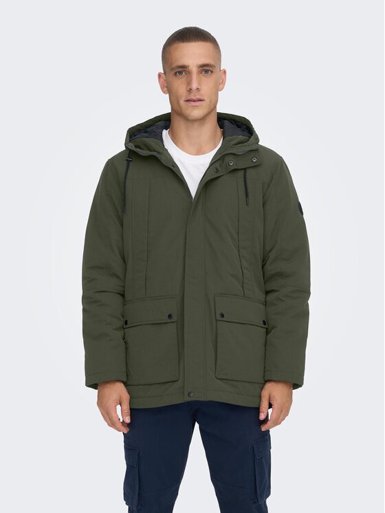 Only & sons Geacă de iarnă 22022654 Gri Regular Fit