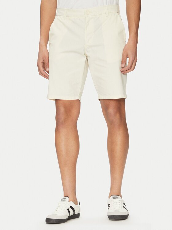 Only & sons Pantalon scurți din material Skal 22034682 Écru Slim Fit