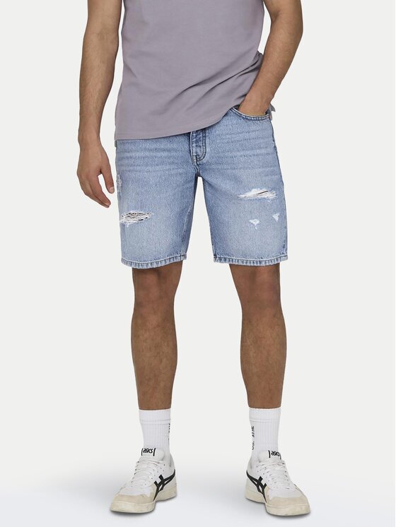 Only & sons Pantaloni scurți de blugi Edge 22029647 Straight Fit