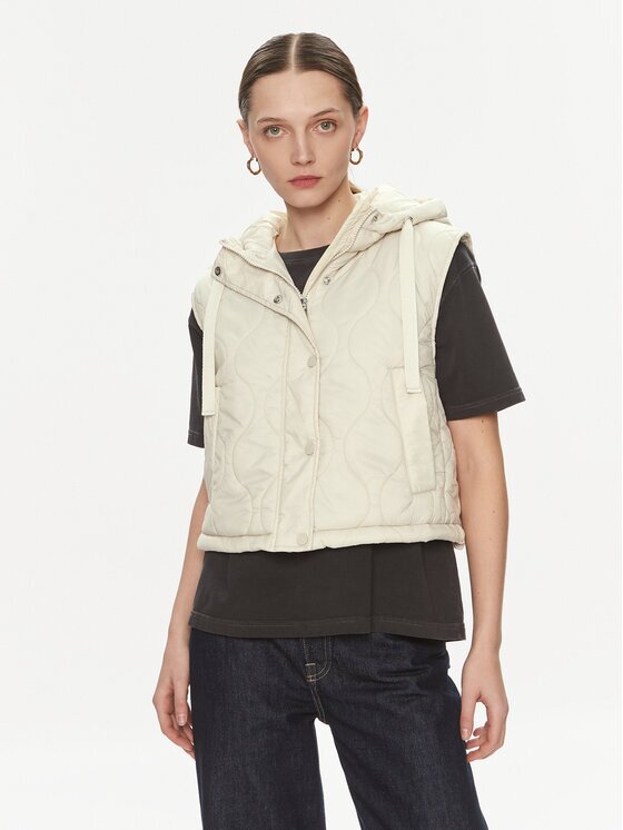 Only Vestă Valentina 15315383 Écru Regular Fit