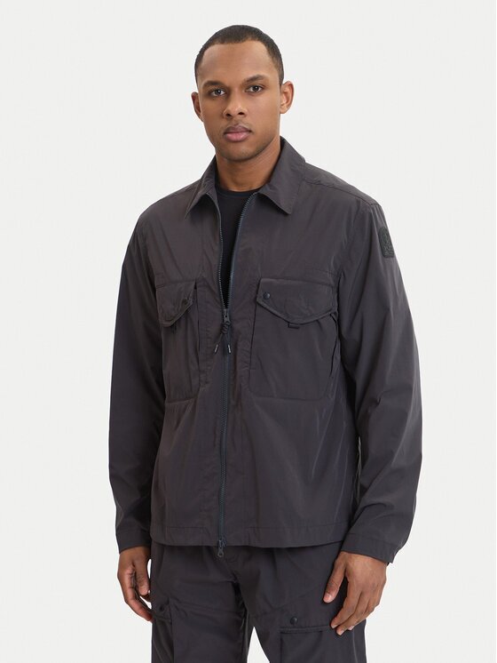 Parajumpers Jachetă cămașă Elgin 26SMPMOSTU02 Gri Regular Fit