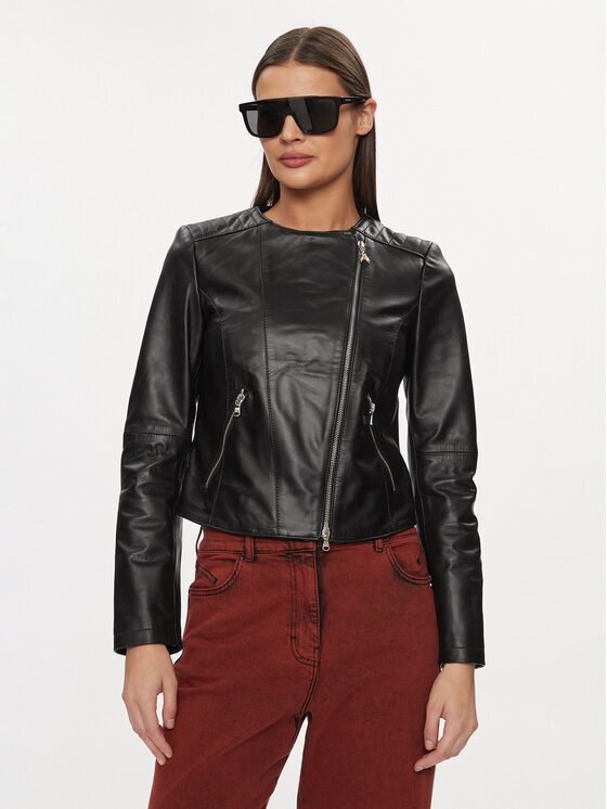Patrizia Pepe Geacă de piele CO0361/L1HZ-K103 Regular Fit