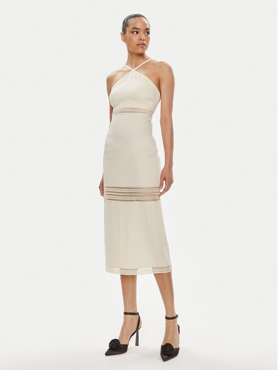 Patrizia Pepe Rochie de vară 2A2729/A268-W362 Écru Slim Fit