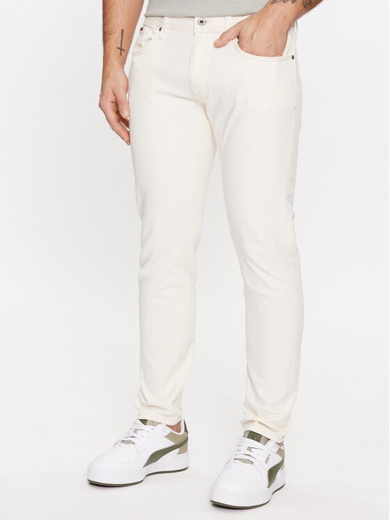 Pepe Jeans Blugi PM207390WI5 Écru Tapered Fit
