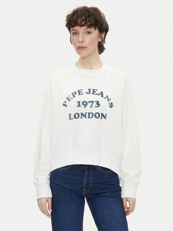 Pepe Jeans Bluză Venus PL581487 Écru Loose Fit