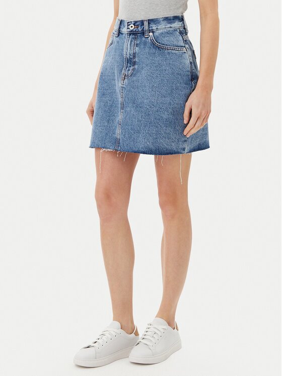 Pepe Jeans Fustă de blugi PL901124 Regular Fit