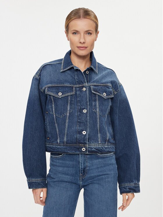 Pepe Jeans Geacă de blugi Turner Sparkle PL402328 Relaxed Fit