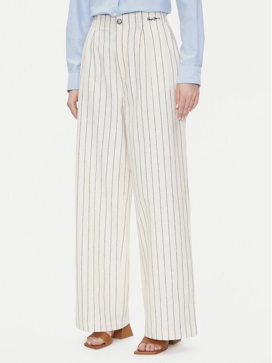 Pepe Jeans Pantaloni din material Herly PL211806 Wide Leg