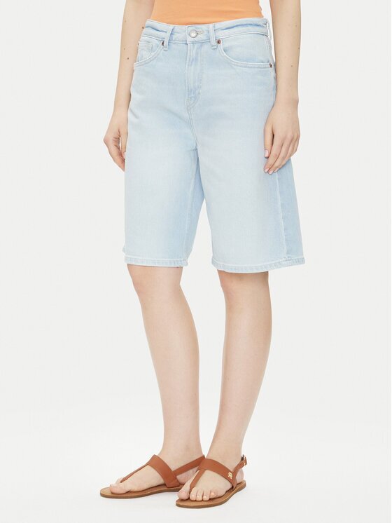 Pepe Jeans Pantaloni scurți de blugi PL801176 Loose Fit
