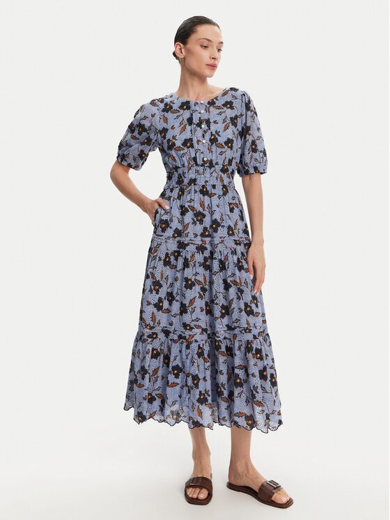 Pepe Jeans Rochie de vară Eva PL953695 Albastru celest Regular Fit