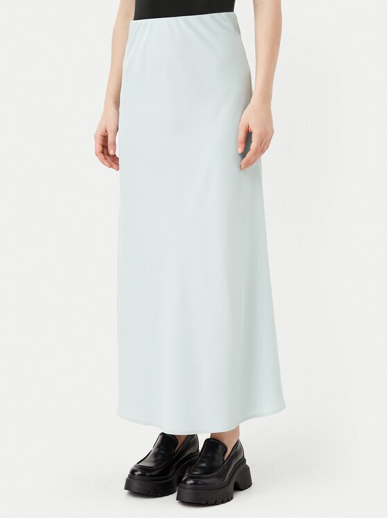 Pieces Fustă midi Franan 17116541 Albastru celest Regular Fit