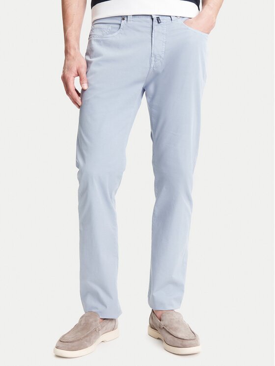 Pierre Cardin Pantaloni din material C3 34540.4023 Albastru celest Tapered Fit